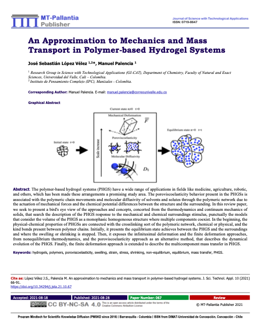 An Approximation to Mechanics and Mass Transport in Polymer-based Hydrogel Systems